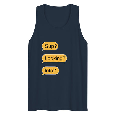 Sup? Looking? Into? (Tank Top) - Navy