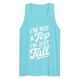 I'm Not a Top (Tank Top) - Pacific Blue