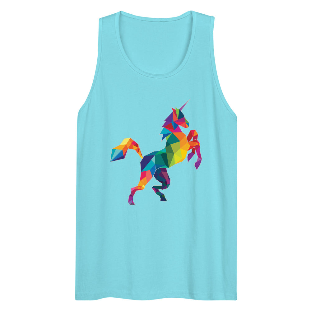 Polygon Unicorn (Tank Top) - Pacific Blue