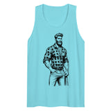 Lumbersexual (Tank Top) - Pacific Blue