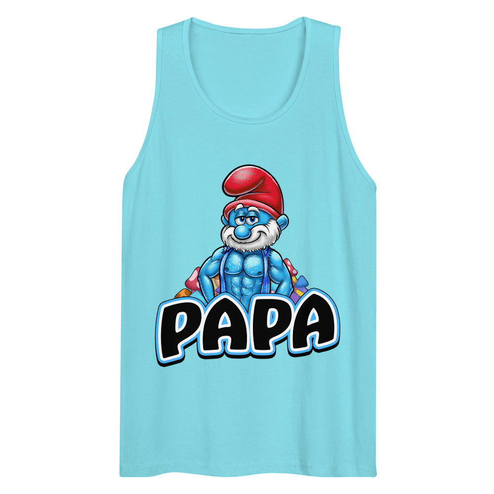 Brawny Papa (Tank Top) - Pacific Blue