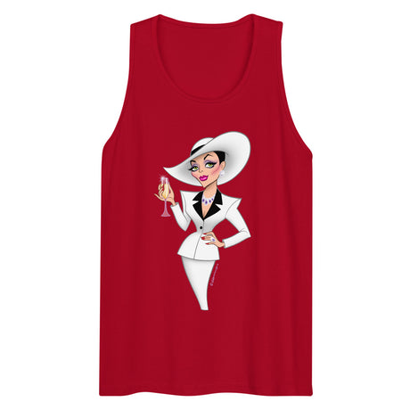 Champagne & Shoulder Pads (Tank Top) - Red
