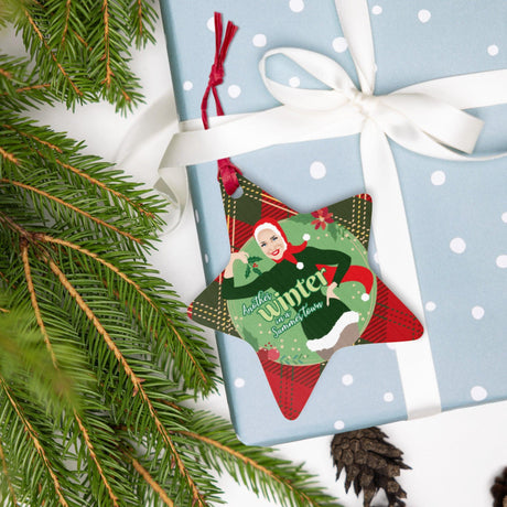 Another Winter in a Summer Town (Ornament/Fridge Magnet)-Wood Ornament-Swish Embassy