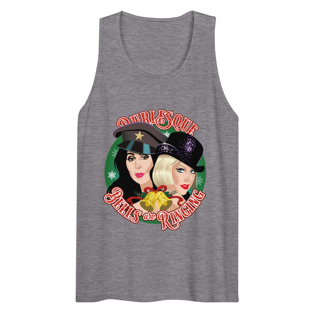 Bells are Ringing (Tank Top)-Christmas Tank Tops-Swish Embassy