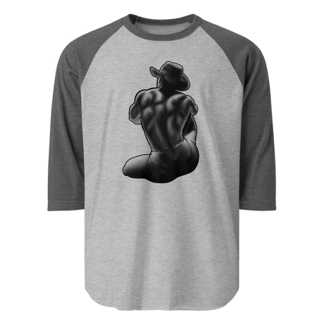 Bikini Cowboy (Raglan) - Heather Grey/Heather Charcoal