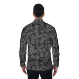 Black Hanky (Long Sleeve Button Shirt)-Long Sleeve Button Shirts-Swish Embassy