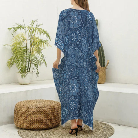 Blue Hanky (Kaftan)-Kaftan-Swish Embassy