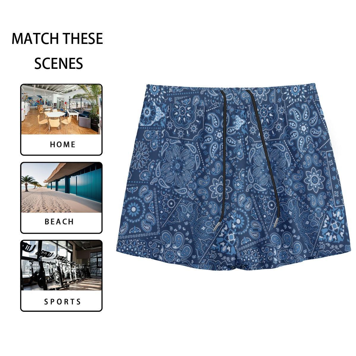 Blue Hanky (Shorts)-Shorts-Swish Embassy