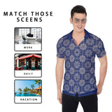 Blue Mendala (Button Shirt)-Button Shirt-Swish Embassy