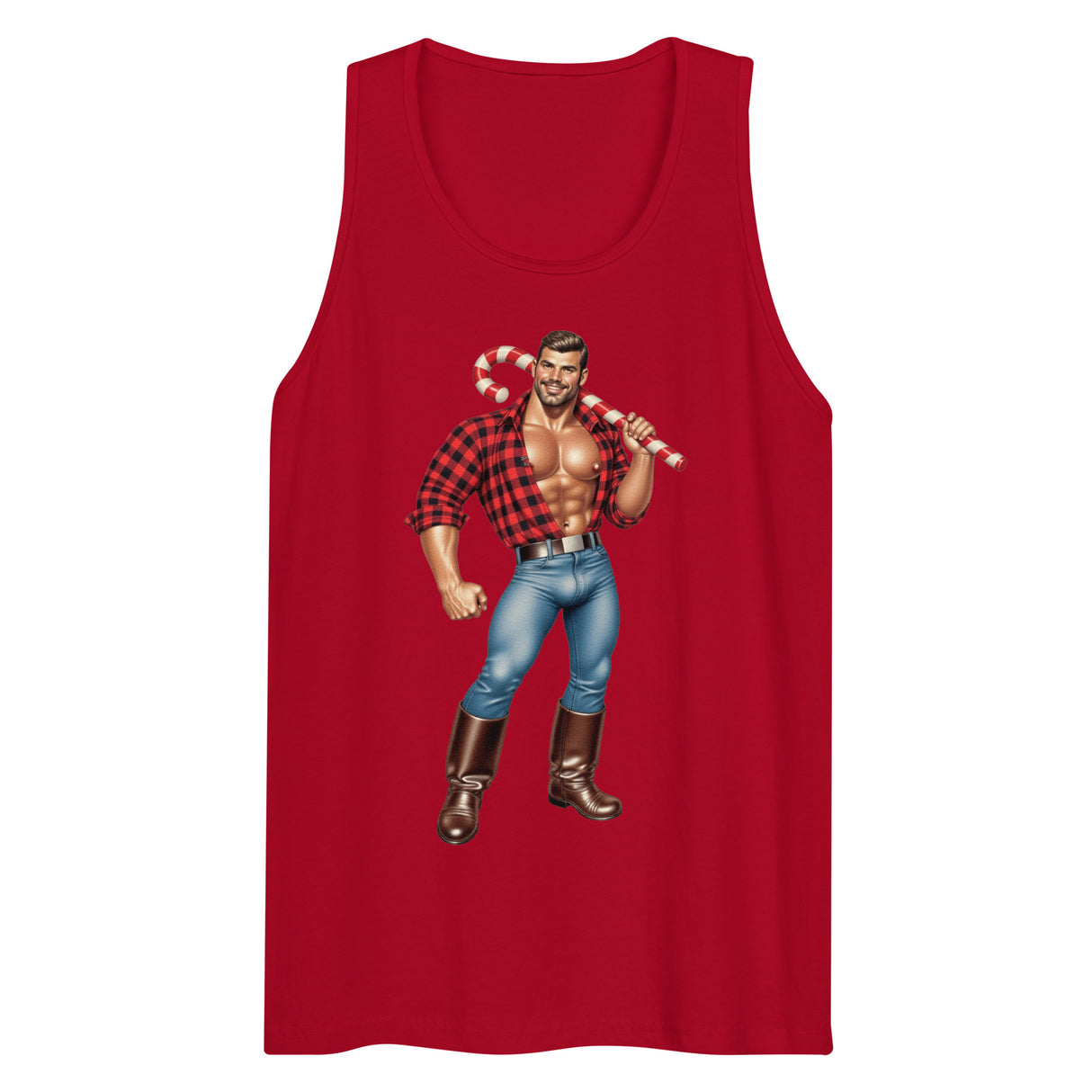Candy Man (Tank top)-Christmas Tank Tops-Swish Embassy