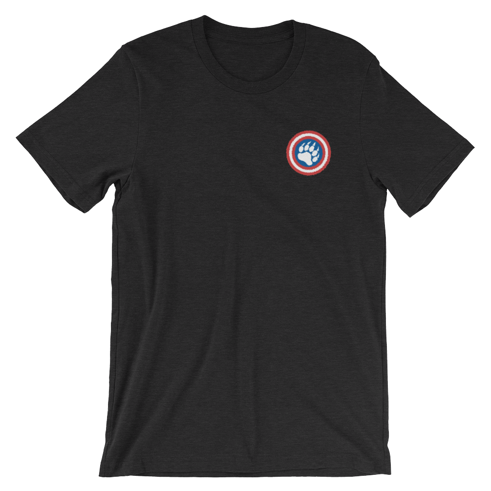 Cap'n Ameribear (Embroidered T-Shirt)-Embroidered T-Shirts-Swish Embassy