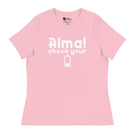 Check Your Battery (Women's Relaxed T-Shirt)-Women's T-Shirts-Swish Embassy