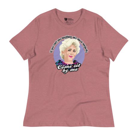 Come Sit By Me (Women's Relaxed T-Shirt)-Women's T-Shirts-Swish Embassy
