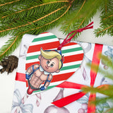 Elfin Good Time (Ornament/Fridge Magnet)-Wood Ornament-Swish Embassy