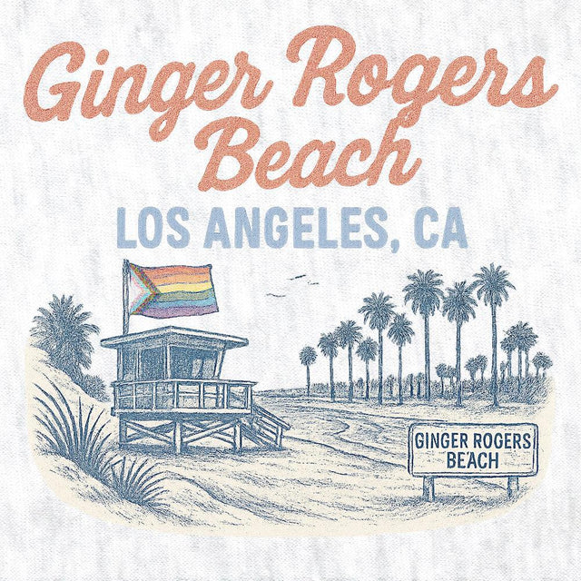 Ginger Rogers Beach-T-Shirts-Swish Embassy