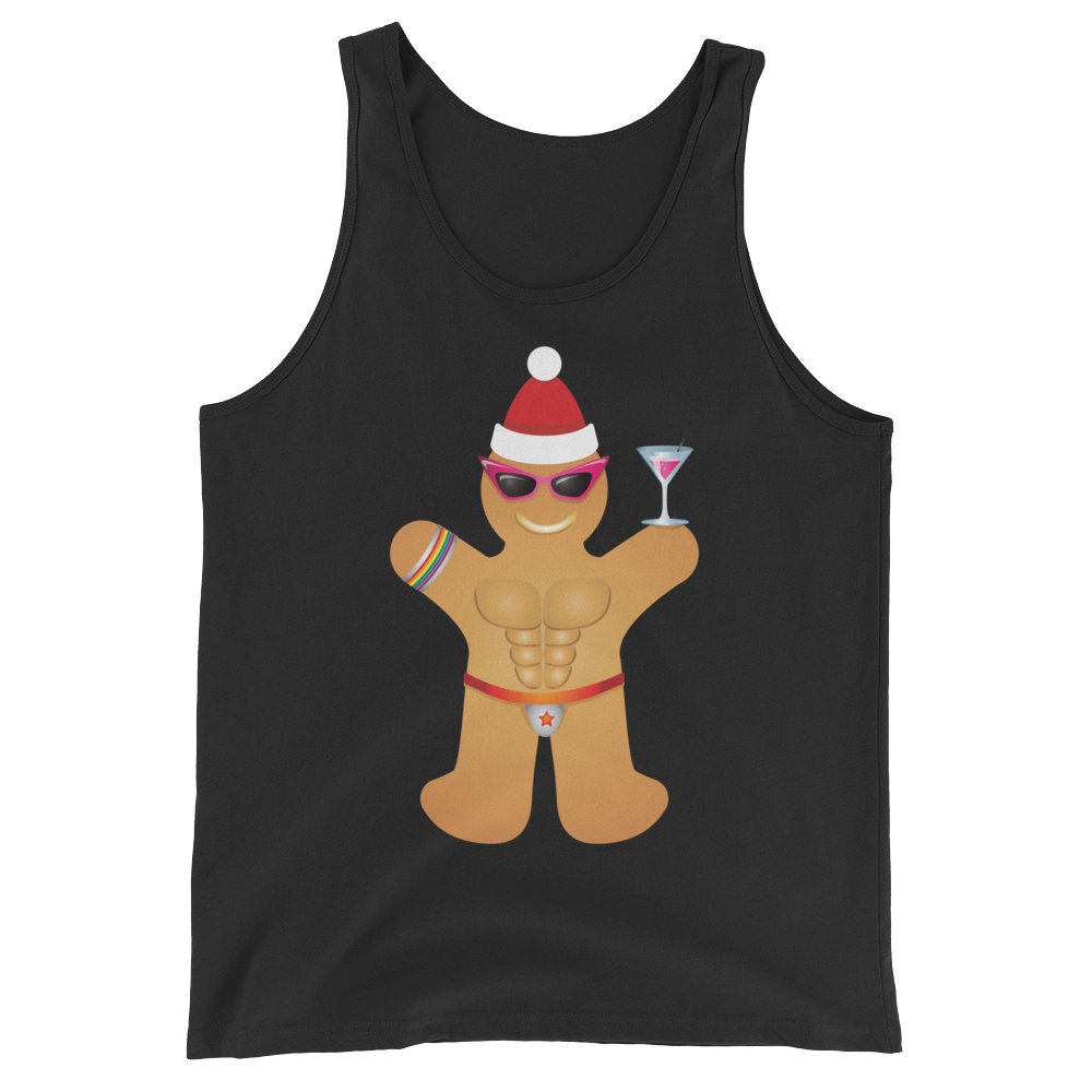 Gingerbread Circuit Man (Tank Top)-Christmas Tank Tops-Swish Embassy