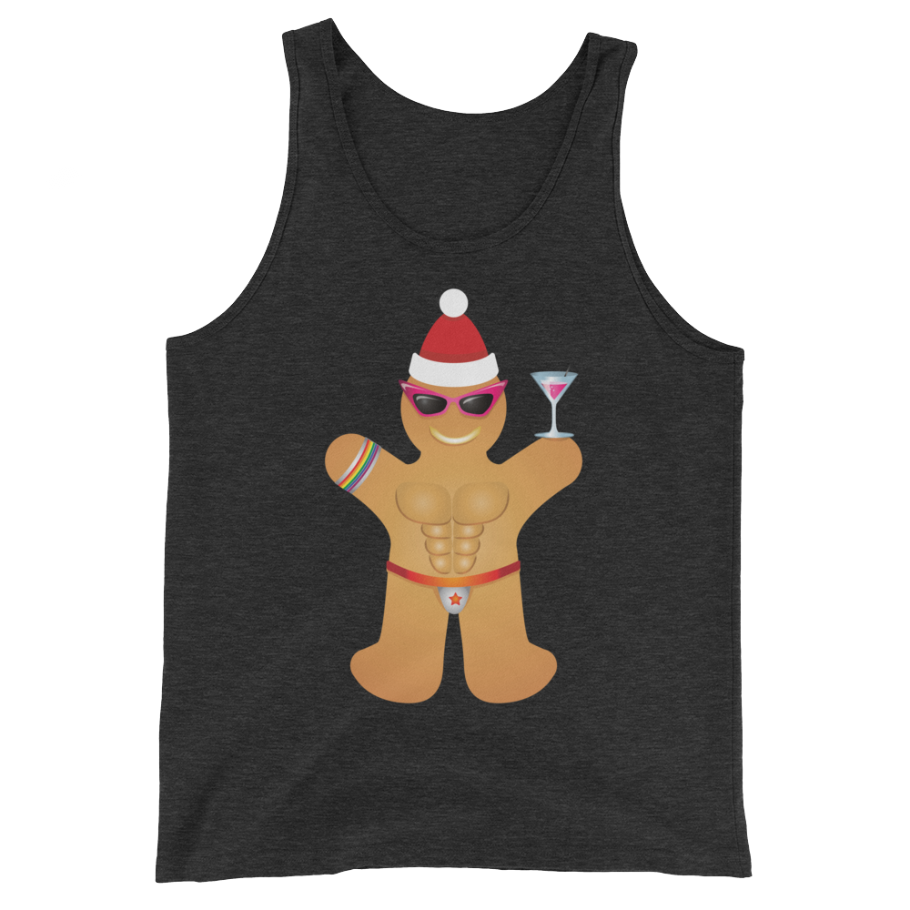 Gingerbread Circuit Man (Tank Top)-Christmas Tank Tops-Swish Embassy