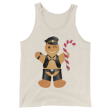 Gingerbread Leather Man (Tank Top)-Christmas Tank Tops-Swish Embassy