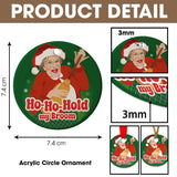 Ho Ho Hold My Broom (Ceramic Holiday Keepsake)-Ceramic Holiday Keepsake-Swish Embassy
