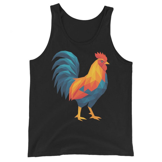 Huge Polygon Rooster (Tank Top)-Tank Top-Swish Embassy