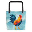Huge Polygon Rooster (Tote bag)-Bags-Swish Embassy