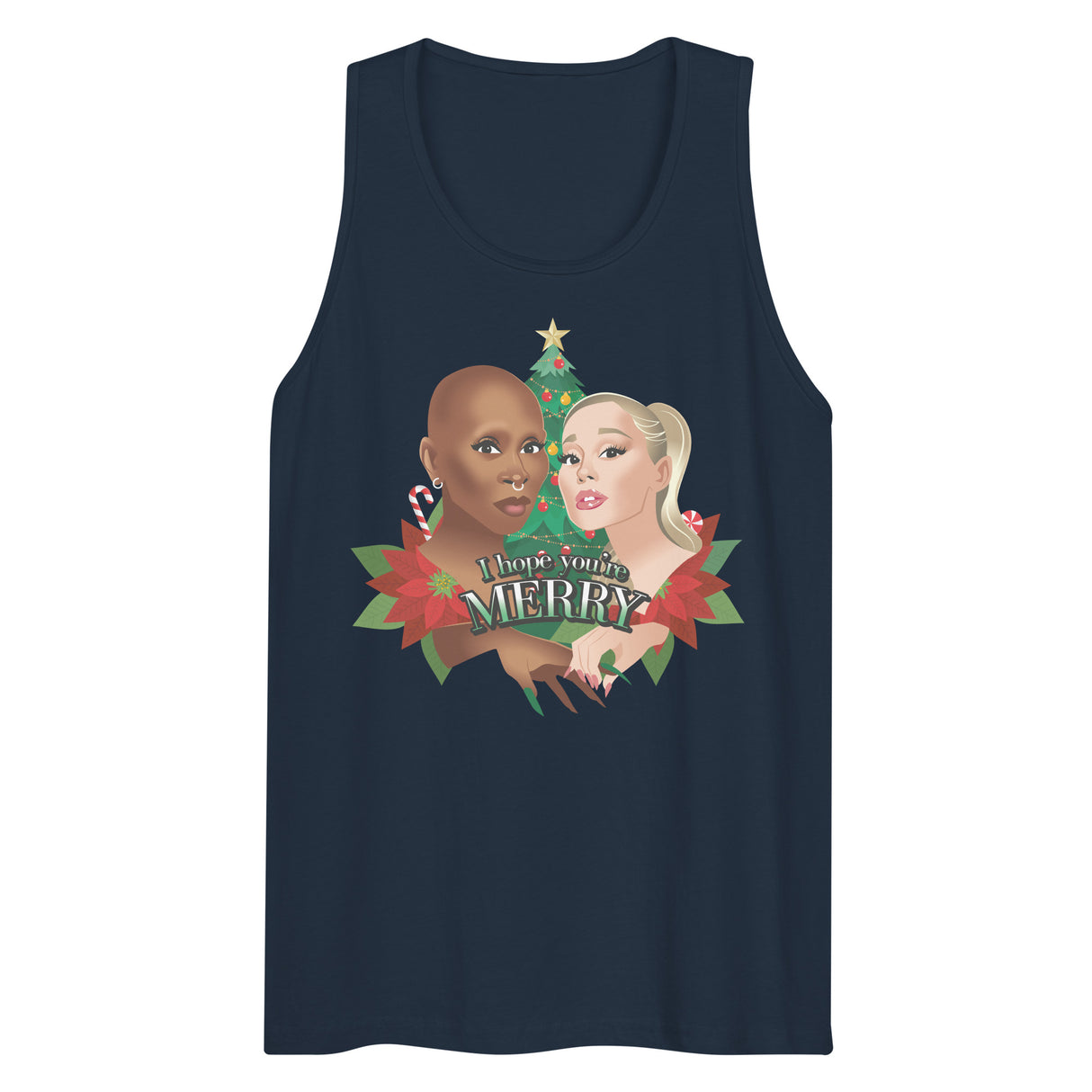 I Hope You're Merry (Tank top)-Christmas Tank Tops-Swish Embassy