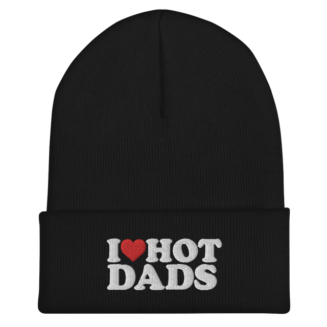 I Love Hot Dads (Beanie)-Beanie-Swish Embassy