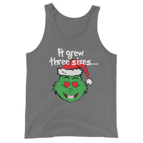 It Grew Three Sizes (Tank Top)-Christmas Tank Tops-Swish Embassy
