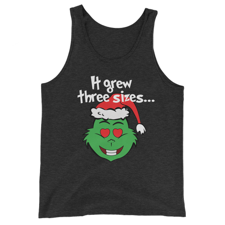 It Grew Three Sizes (Tank Top)-Christmas Tank Tops-Swish Embassy