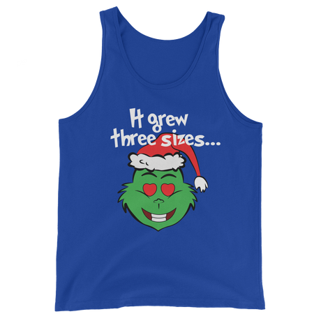 It Grew Three Sizes (Tank Top)-Christmas Tank Tops-Swish Embassy