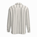 Ivory Stripes (Cotton Long Sleeve Shirt)-Cotton Long Sleeve Button Shirt-Swish Embassy