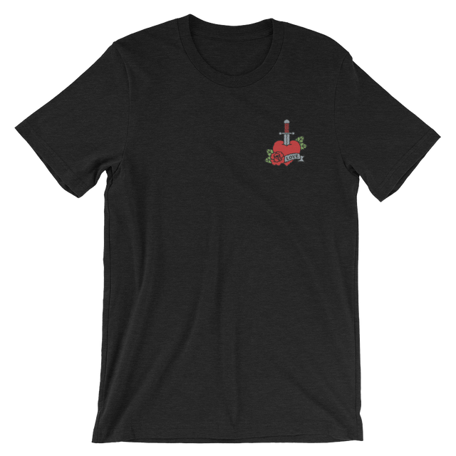 Love (Embroidered T-Shirt)-Embroidered T-Shirts-Swish Embassy