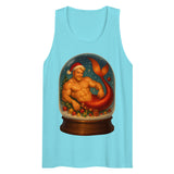 Merman in a Snow Globe (Tank top)-Christmas Tank Tops-Swish Embassy