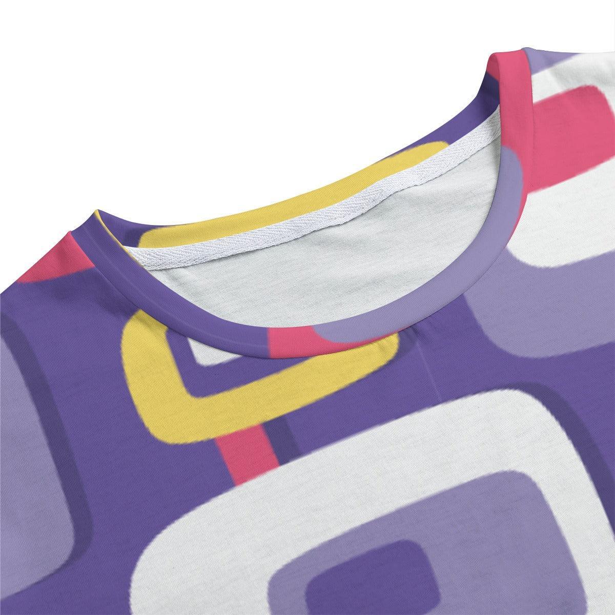 Mid-Century Purple (Allover T-Shirt)-Allover T-Shirt-Swish Embassy