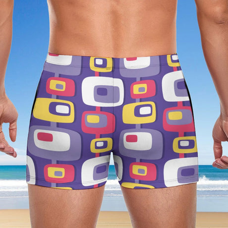 Mid-Century Purple (Square Cut Trunks)-Square Cut Trunks-Swish Embassy