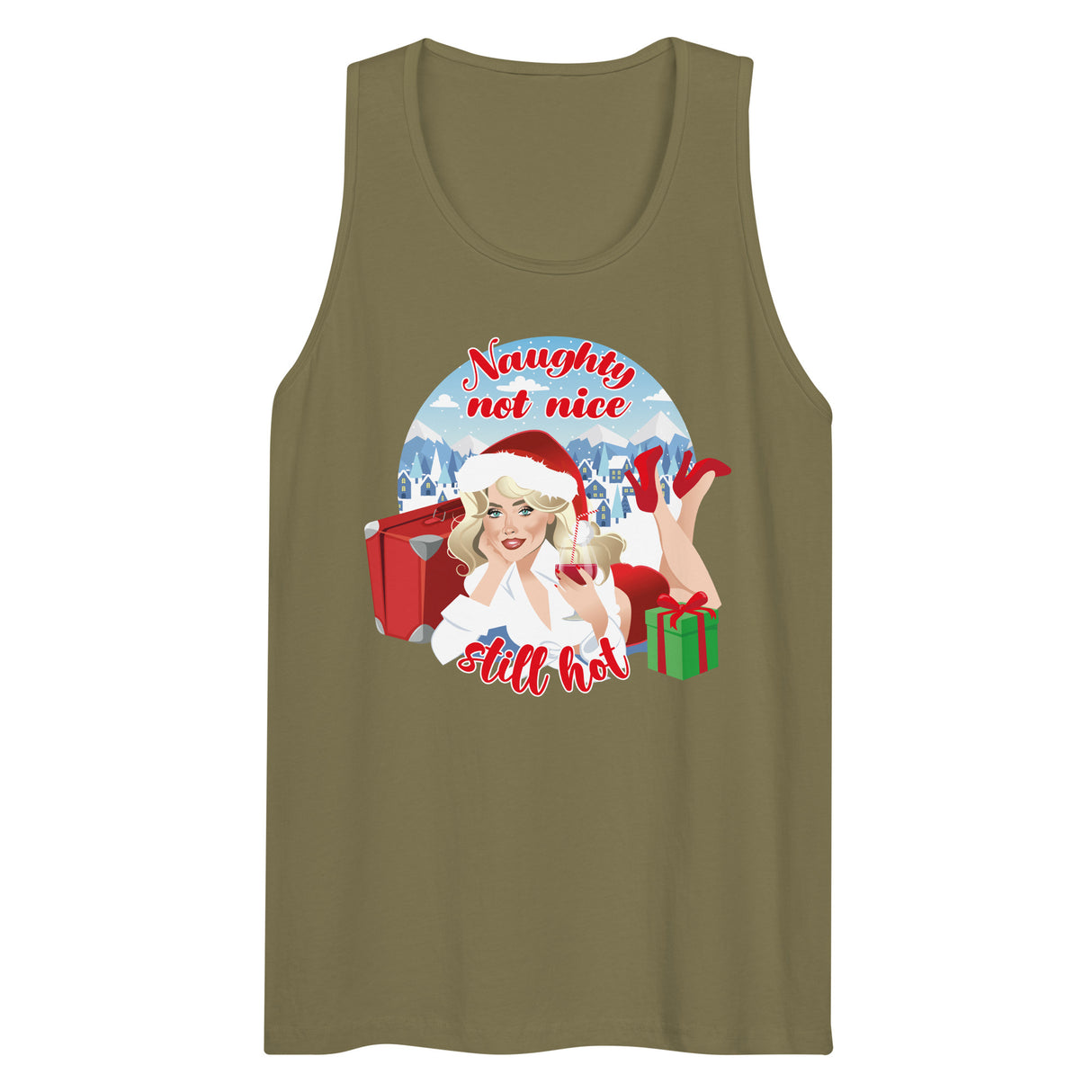 Naughty Not Nice (Tank top)-Christmas Tank Tops-Swish Embassy