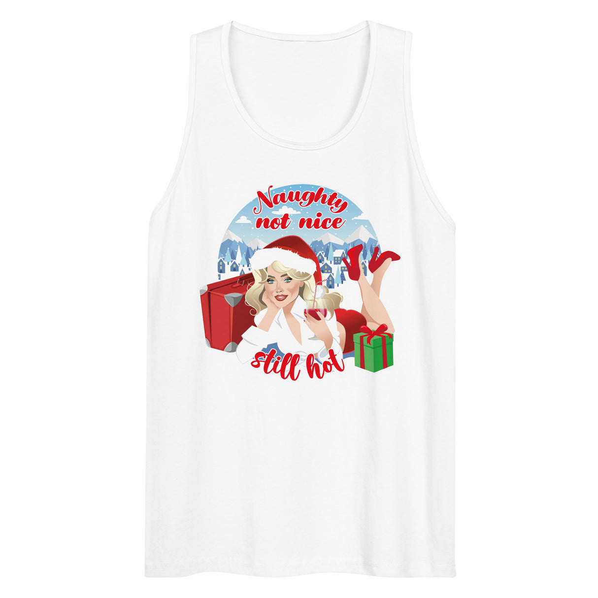 Naughty Not Nice (Tank top)-Christmas Tank Tops-Swish Embassy