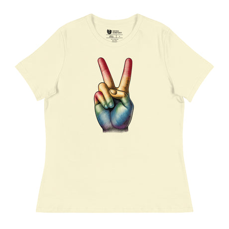 Peace and Pride (Women's Relaxed T-Shirt)-Women's T-Shirts-Swish Embassy