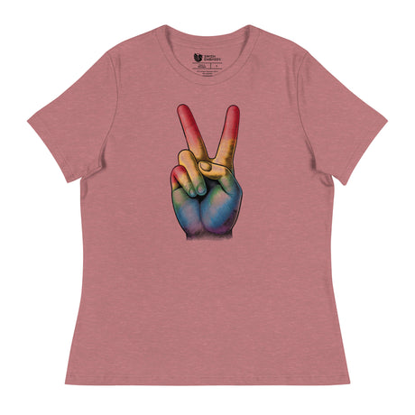 Peace and Pride (Women's Relaxed T-Shirt)-Women's T-Shirts-Swish Embassy