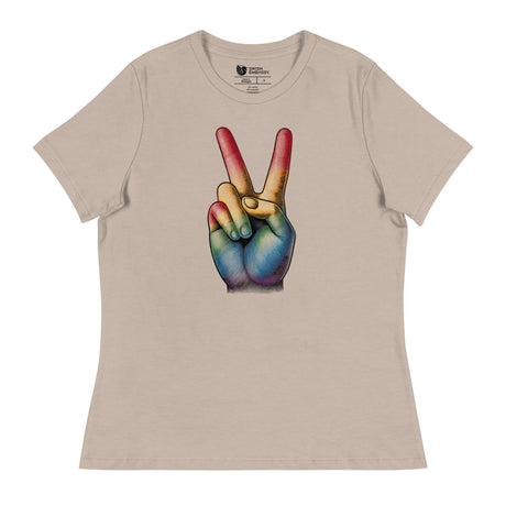 Peace and Pride (Women's Relaxed T-Shirt)-Women's T-Shirts-Swish Embassy