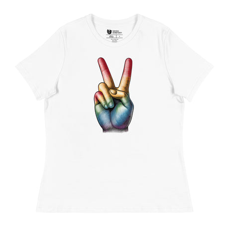 Peace and Pride (Women's Relaxed T-Shirt)-Women's T-Shirts-Swish Embassy