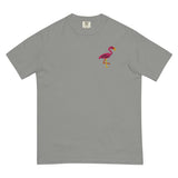 Pink Flamingo (Embroidered) (Boxy Tee)-Boxy T-Shirt-Swish Embassy