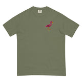 Pink Flamingo (Embroidered) (Boxy Tee)-Boxy T-Shirt-Swish Embassy