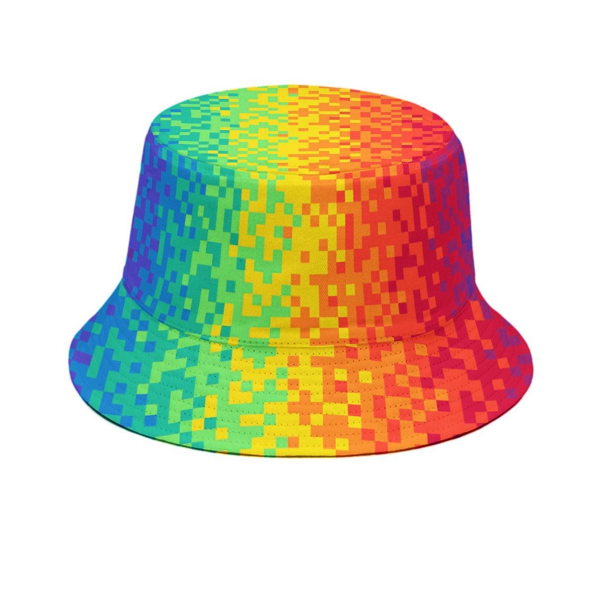 Pixel Perfect Pride (Allover Bucket Hat)-Allover Bucket Hat-Swish Embassy