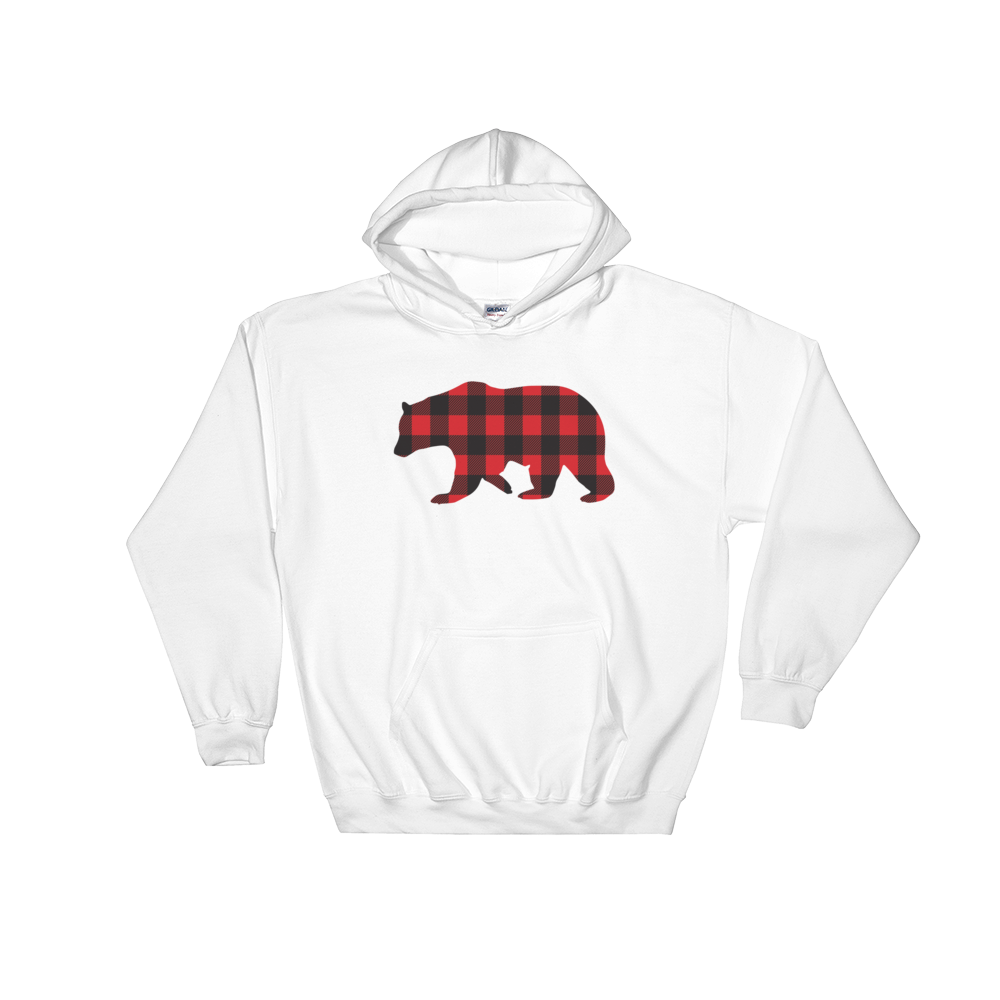 Plaid Bear (Hoodie)-Christmas Hoodies-Swish Embassy