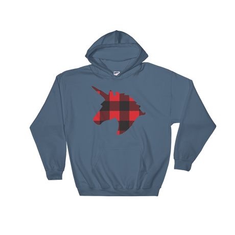 Plaid Unicorn (Hoodie)-Christmas Hoodies-Swish Embassy