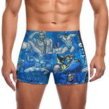 Pop Boys Blue (Square Cut Trunks)-Square Cut Trunks-Swish Embassy