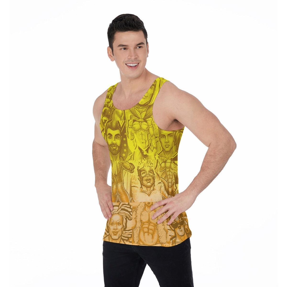 Pop Boys Gold (Allover Tank Top)-Allover Tank Top-Swish Embassy