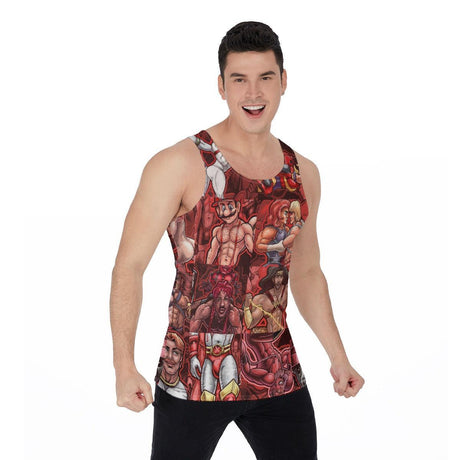 Pop Boys Red (Allover Tank Top)-Allover Tank Top-Swish Embassy