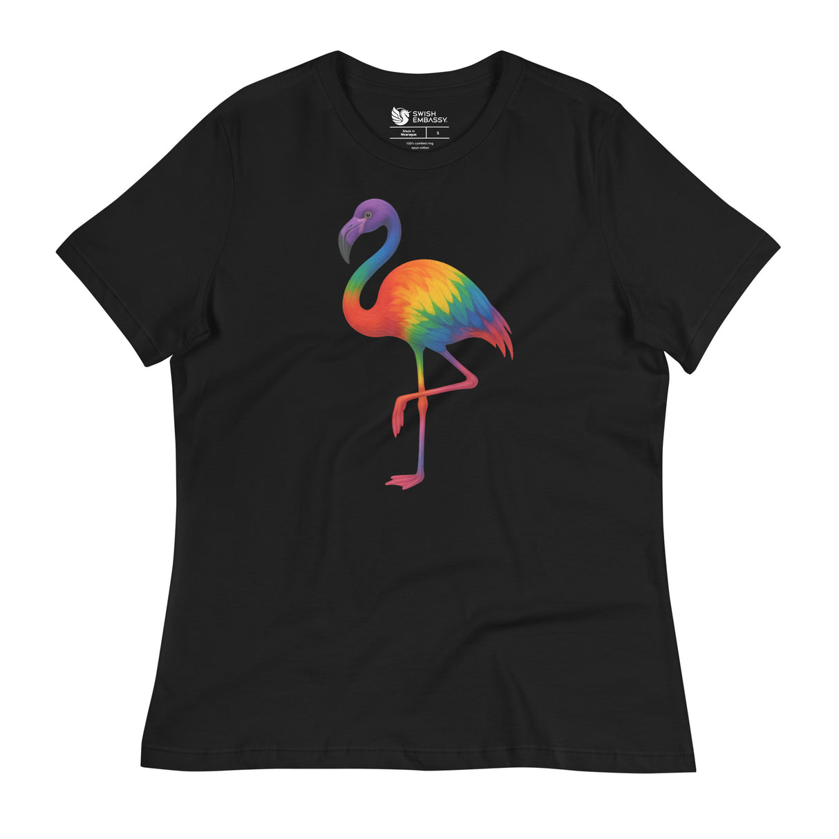 Pride Flamingo (Women's Relaxed T-Shirt)-Women's T-Shirts-Swish Embassy